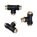 Japtend 1/4" DOT Air Brake Line Tee Fittings 3PCS, Quick Push To Connect