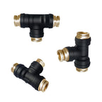 Japtend 1/4" DOT Air Brake Line Tee Fittings 3PCS, Quick Push To Connect