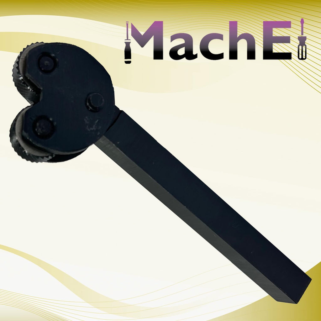MachEl Knurling Tool with Pivot Head – Diamond Medium Pitch Pattern, 1/2" Square Shank – Precision Lathe Tool for Fine Texture Applications