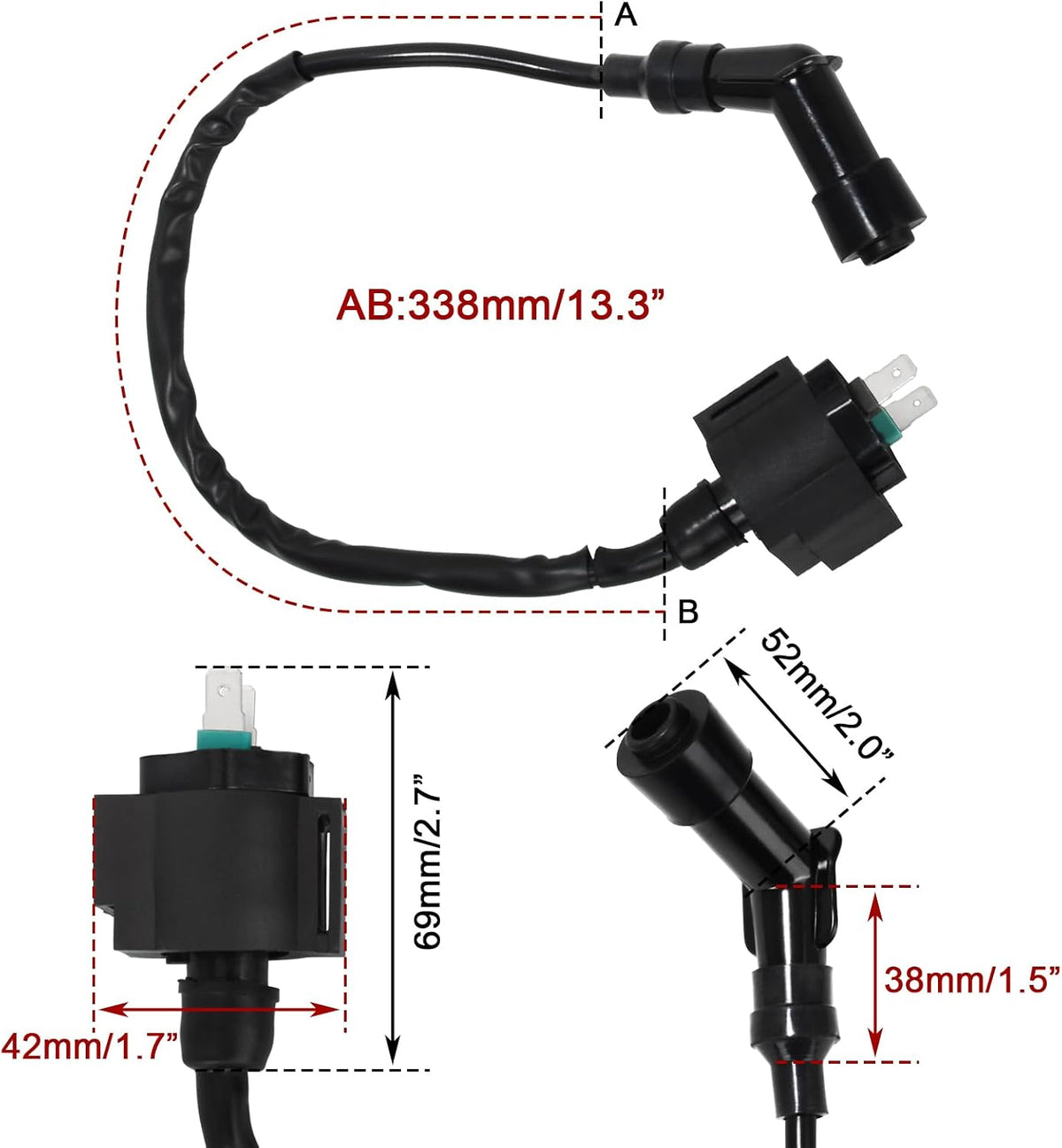 Ignition Coil for Honda ATV 250 TRX250 Fourtrax 1985 1986 1987
