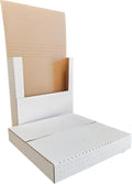 50 Pack,vinyl shipping box,12.5x12.5x2inch, Easy-Fold Shipping Box, White