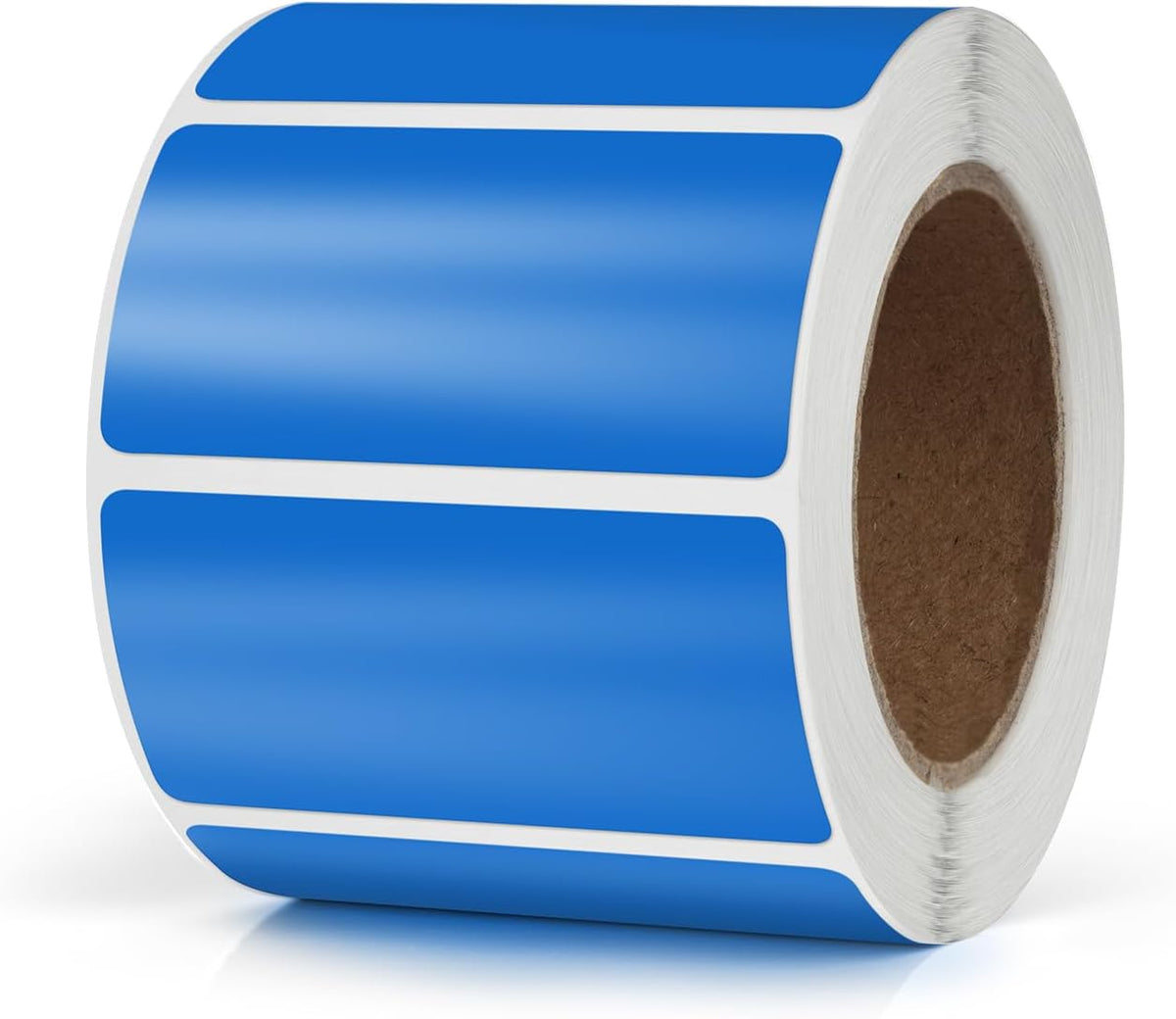 Blue Rectangle Labels 2 x 1 Inch Blank Stickers Roll 500 Pcs