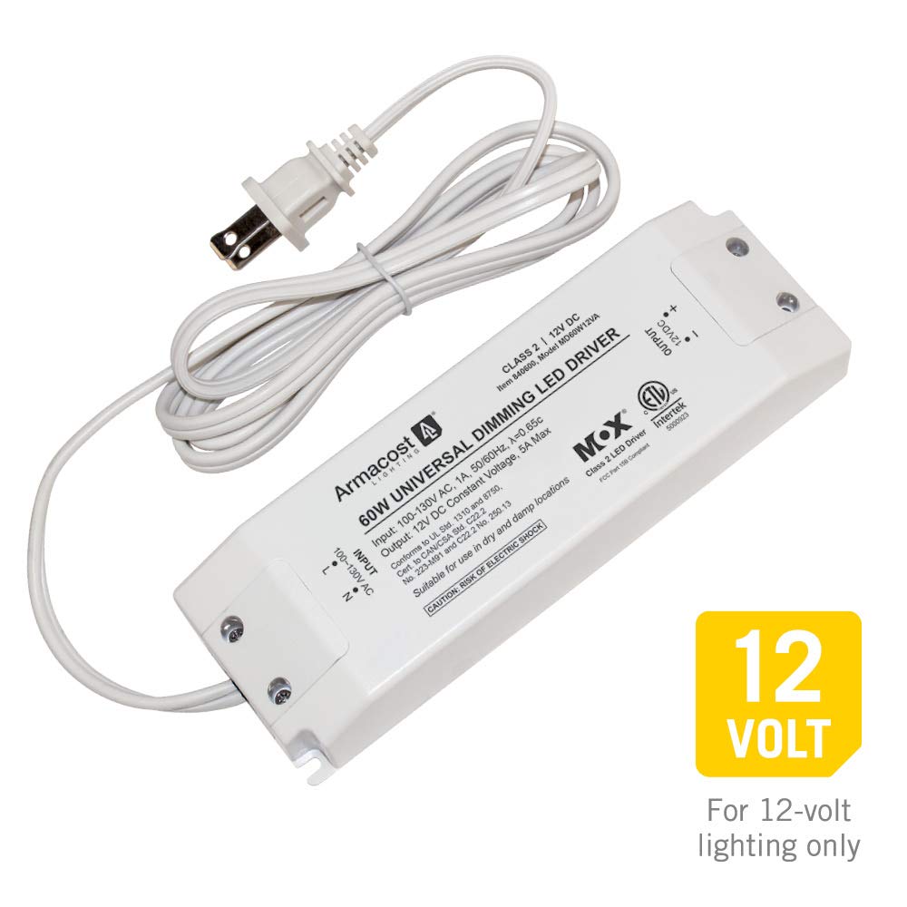 60-Watt Universal Dimmable 12V DC LED Driver TRIAC 840600