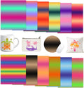 Gradient Rainbow Sublimation Ink Transfer Paper 12 Sheets 12"x10" | Watercolor sublimation transfer sheets,works with