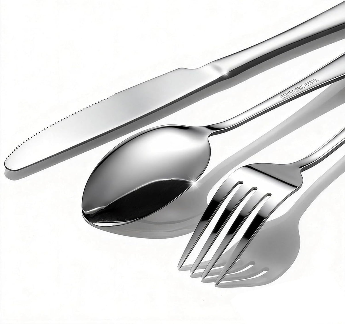 60-Piece Silverware Set for 20 - Stainless Steel Flatware Cutlery Set, Mirror Polished Flatware Set Include Forks