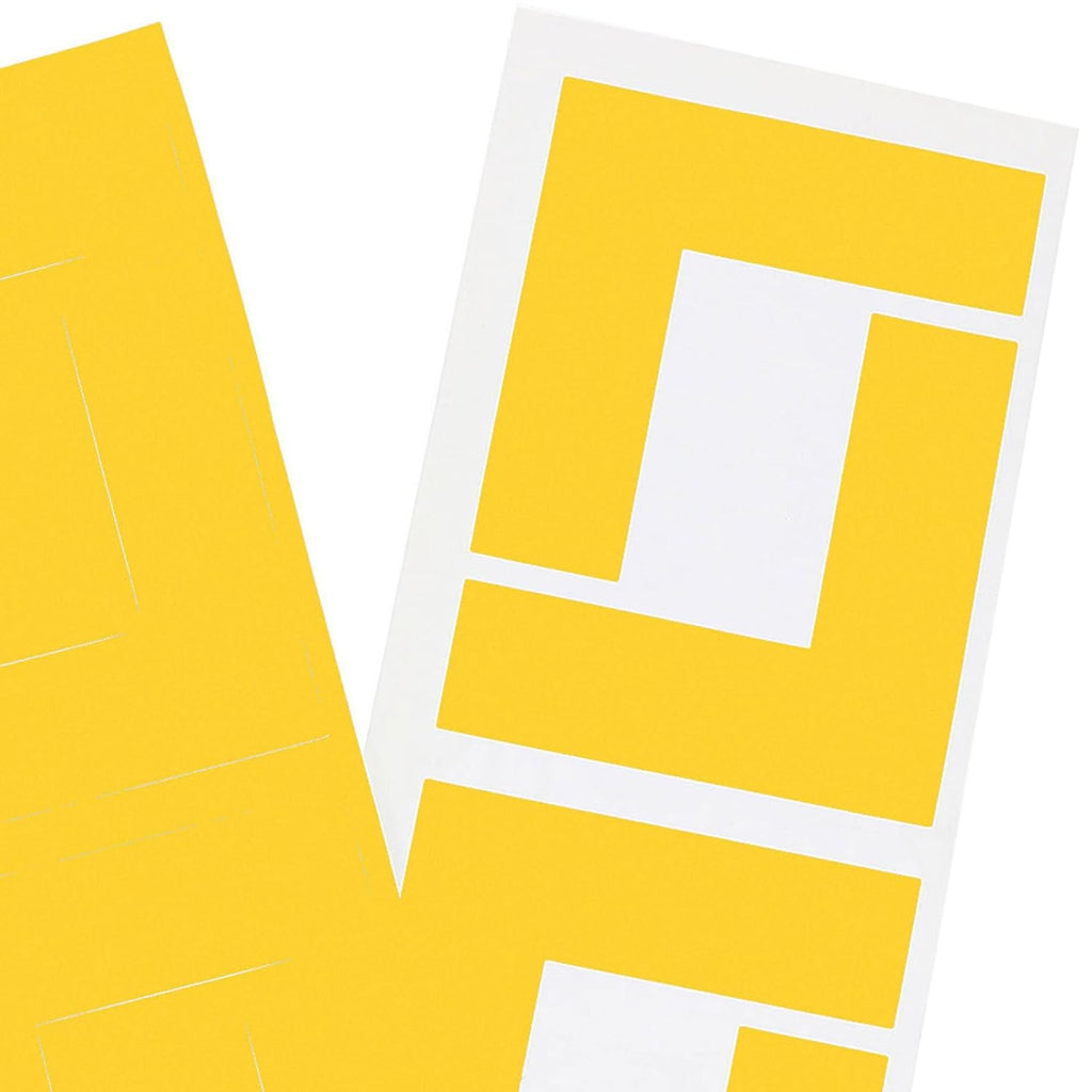 8pcs L Shape Floor Marking Tape, Yellow PVC Markers
