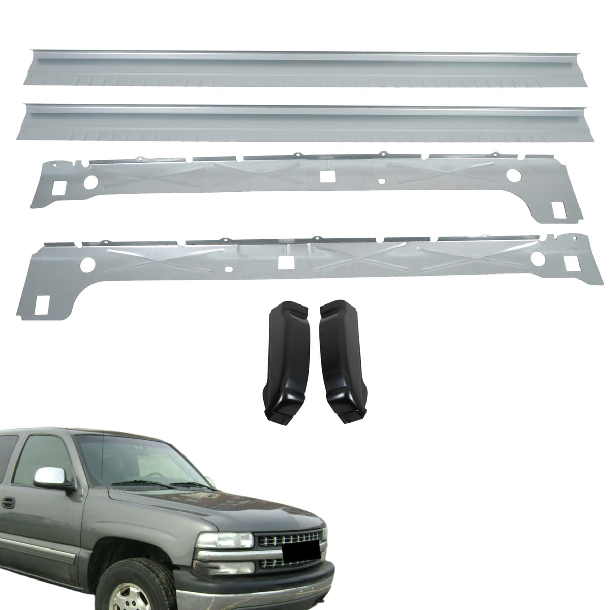 labwork Rocker Panels Cab Corners Replacement for Sierra 1500 Extended Cab