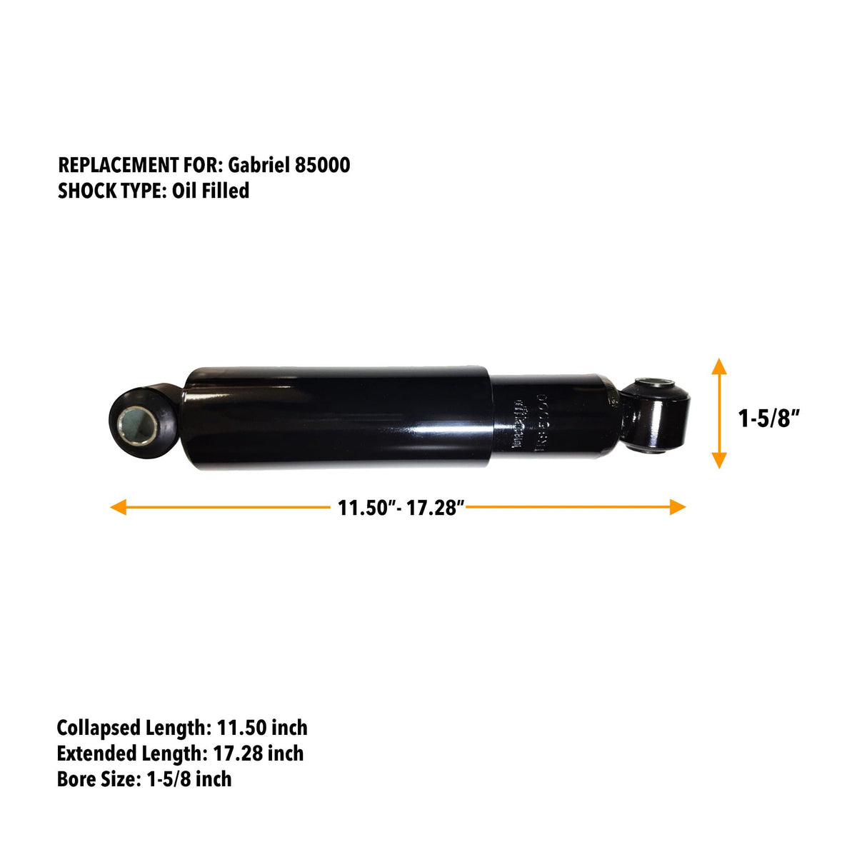 Torque Heavy Duty Shock Absorber Replacement for Gabriel 85000 Monroe 65416
