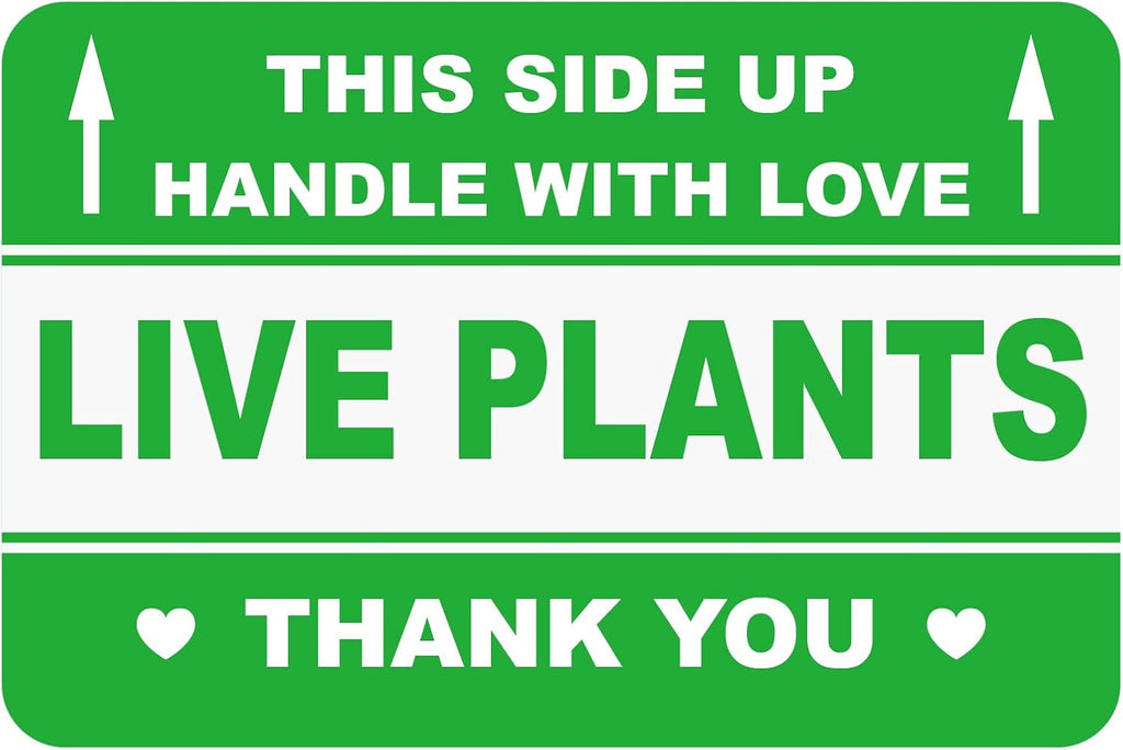 2x3 200pcs This Side up Handle with Love Live Plants Shipping Sticker