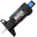 Digital Tire Tread Depth Gauge with LCD Screen, 0-1" Tread Checker, Black