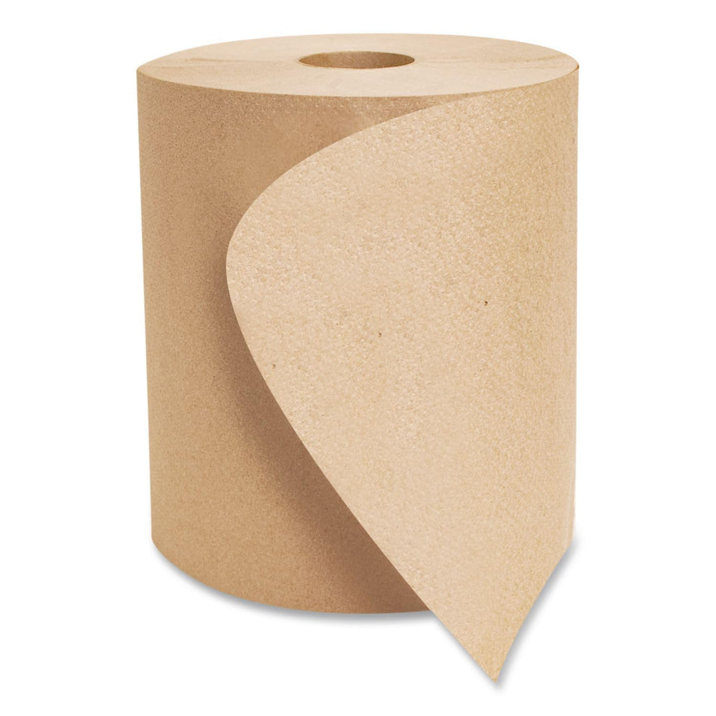16GREEN Green Seal Recycled Paper Towel Roll, Hardwound, Universal Roll Towels, Natural, 8" x 800 ft (Case of 6)