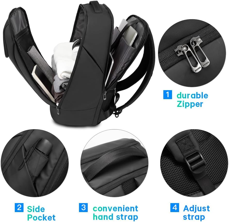 Business Smart Backpack Waterproof fit 15.6 Inch Laptop Backpack with USB Charging Port,Travel Durable Backpack
