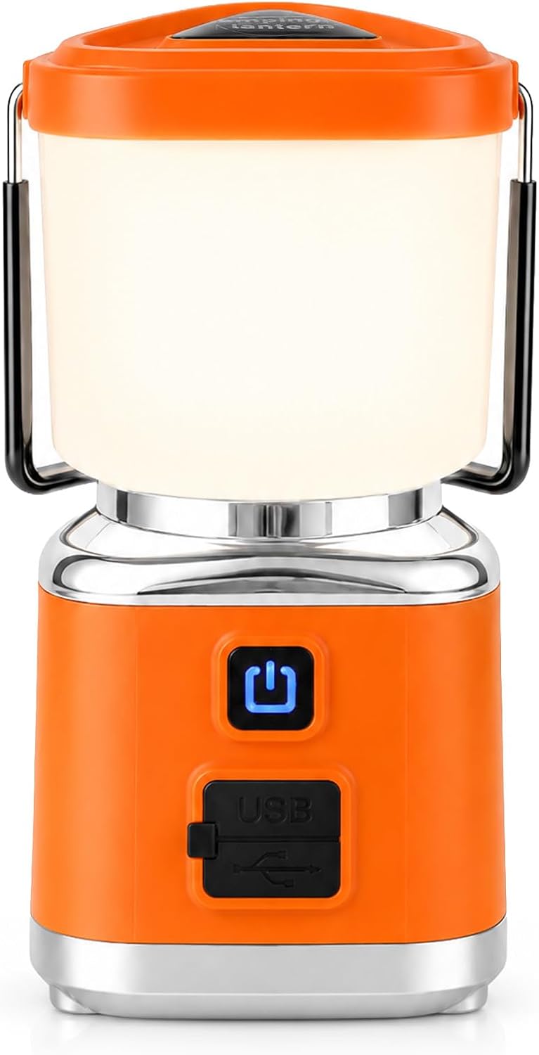 LED Camping Lantern, Rechargeable 3000mAh Battery Powered Camping Flashlight Lantern Light with 1500LM, 4 Modes