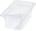 Plastic Food Pan 1/4 Size 4 Inches Deep Clear