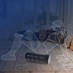 Foam Roller with Printed Exercises, 17.7'' x 6'' Lightweight EPE/PE