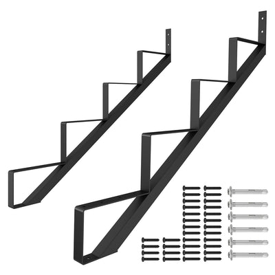4-Step Outdoor Steel Stair Stringer for Deck Height 35in, 2 Pack