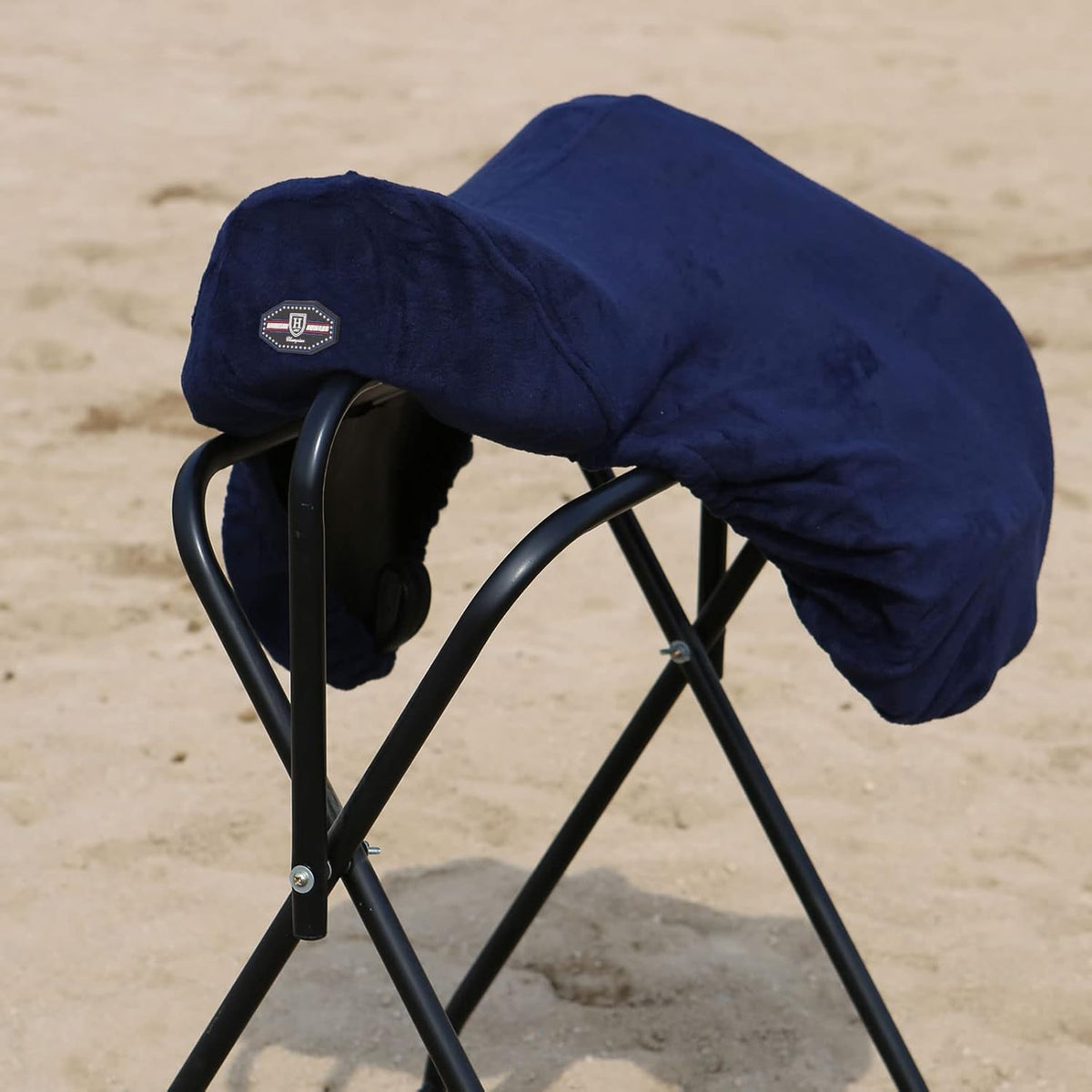 Fleece Saddle Cover for GP/Close Contact Saddles, Dust Protection, Machine Washable, Elastic Fit -Navy