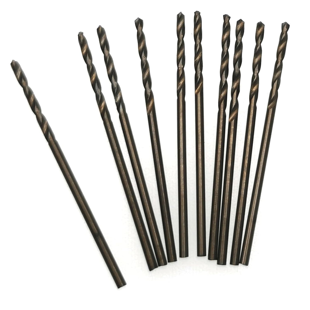 10 Pcs 1mm M35 Cobalt Drill Bits, Jobber bits for Steel & Metal