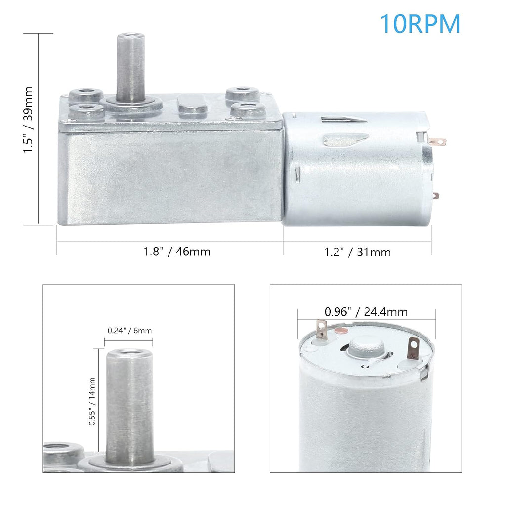 12V 10RPM High Torque DC Motor