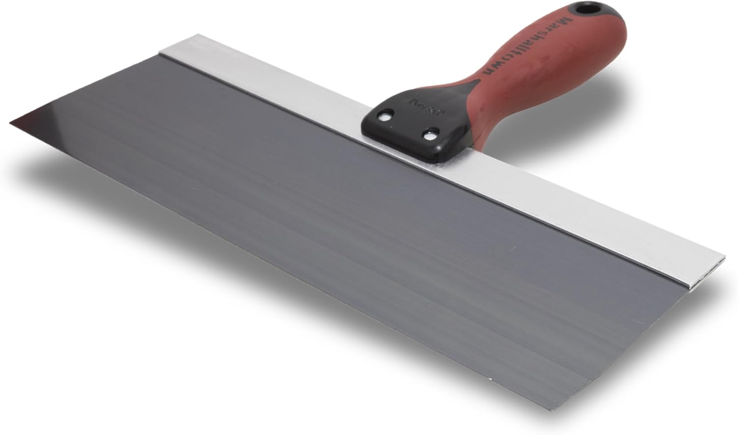 DuraSoft II Taping Knife, 12 Inch, Drywall, Assembled in USA | Blue Steel Blade with Rigid Alloy Backer, Tapered To
