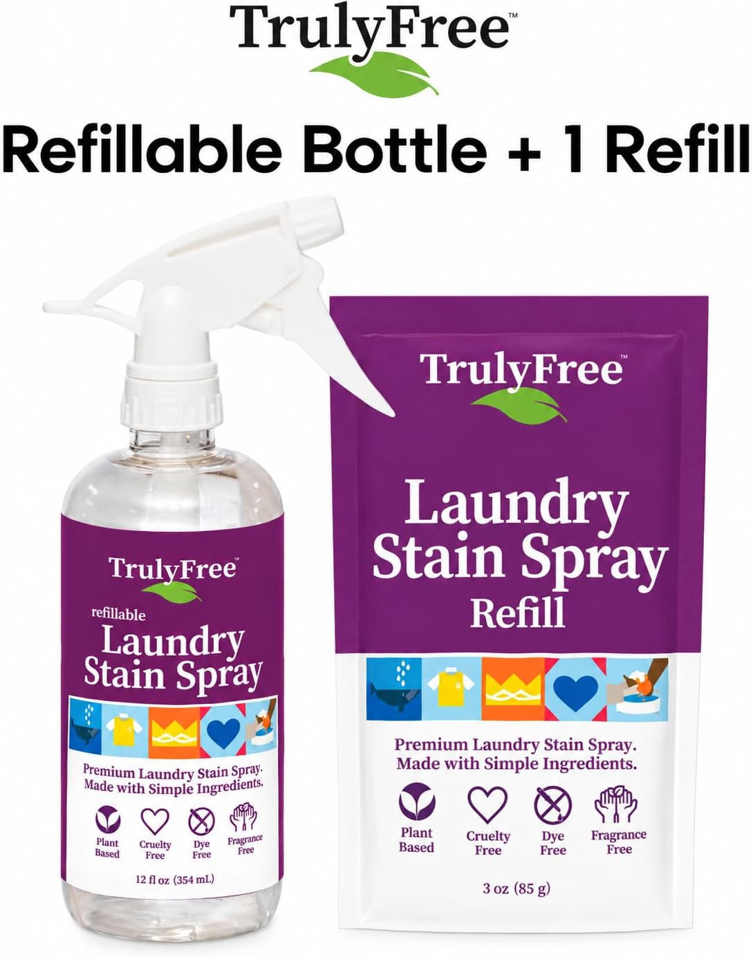 Laundry Stain Remover Spray - 16oz + 1 Fill, 3oz