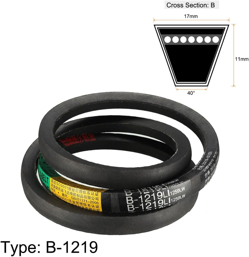 uxcell B-1219/B48 Drive V-Belt, 48"(1219mm) Li, Rubber Transmission Belt