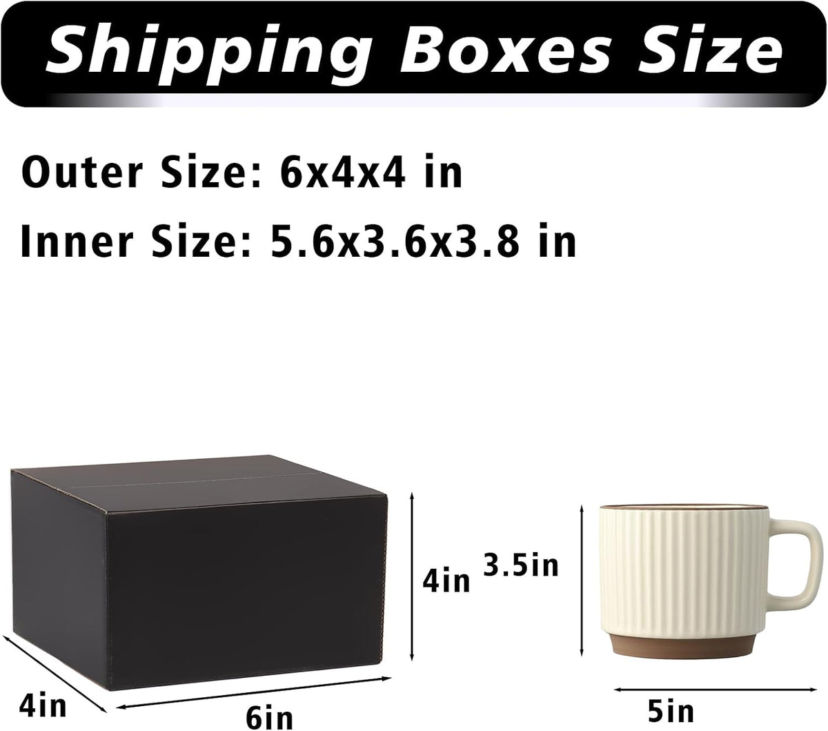 Black Shipping Boxes 6x4x4, 30 Pack Small Mailer & Packaging Boxes for Small Business, Heavy Duty Corrugated