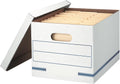 File Storage Boxes 10 Pack, Lift-Off Lid, 12x10x15 in, 350 lbs Stacking