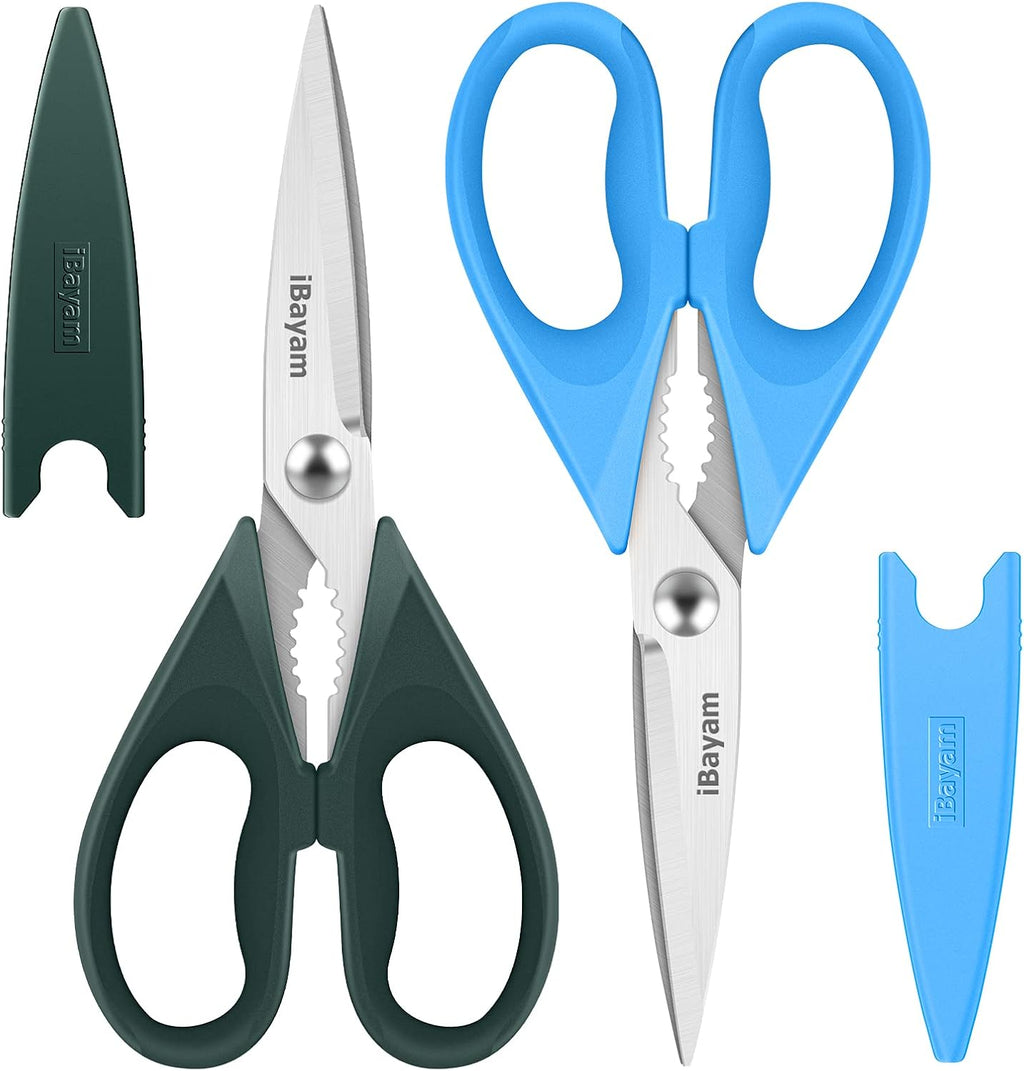 Gifts for Dad from Daughter Son, BEST DAD Tool Shears, iBayam Kitchen Scissors All Purpose Heavy Duty Meat Scissors