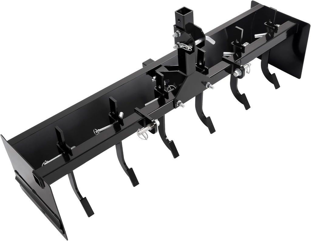 55" 3-Point Box Scraper Compatible with CAT-0 Garden Lawn Mower Tractor w/Adjustable Blade for Gravel Snow