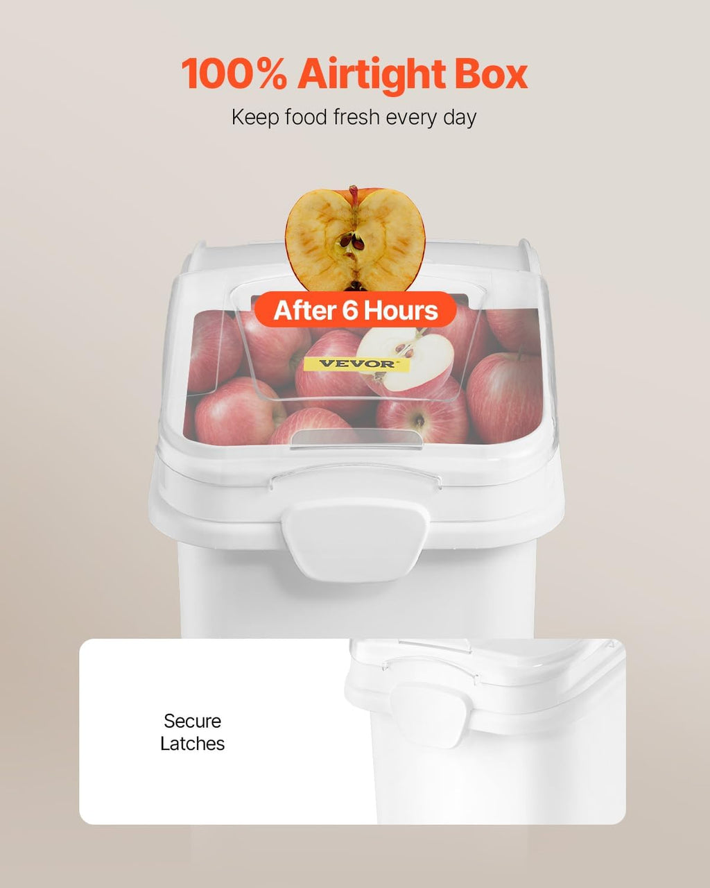 Ingredient Bin with Scoop 21 Gallon, 400 Cup Rice Storage Container