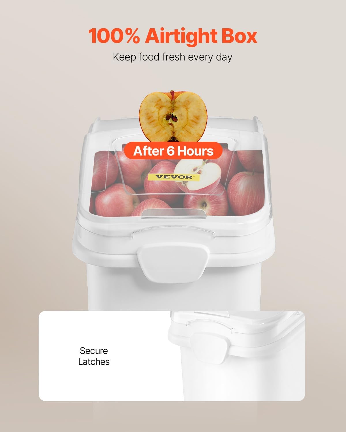 Ingredient Bin with Scoop 21 Gallon, 400 Cup Rice Storage Container