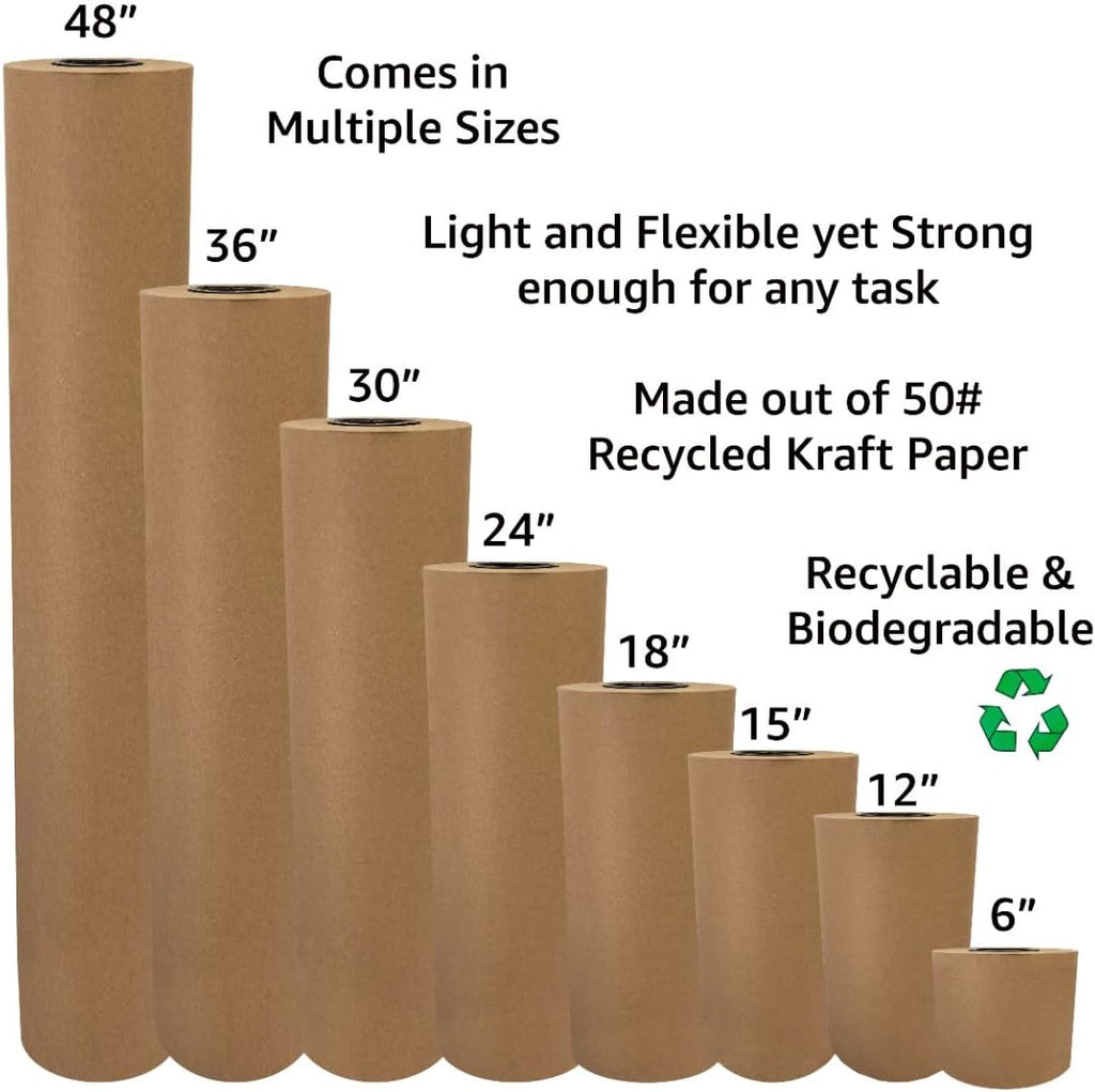 Kraft Paper Roll 765'x36 40lb Strength Brown Paper