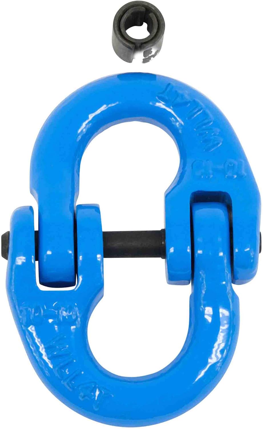 Mytee Products (4 Pack Grade 100 1/2" Forged Alloy Steel Hammerlock Coupling Link - Blue, 15,000 lbs Working Load Limit | Heavy Duty G100 Connecting HammerLink