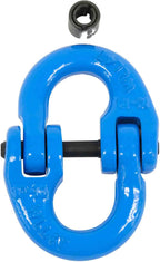 Mytee Products 4 Pack Grade 100 3/8" Forged Alloy Steel Hammerlock Coupling Link - Blue, 8800 lbs Working Load Limit | Heavy Duty G100 Connecting HammerLink