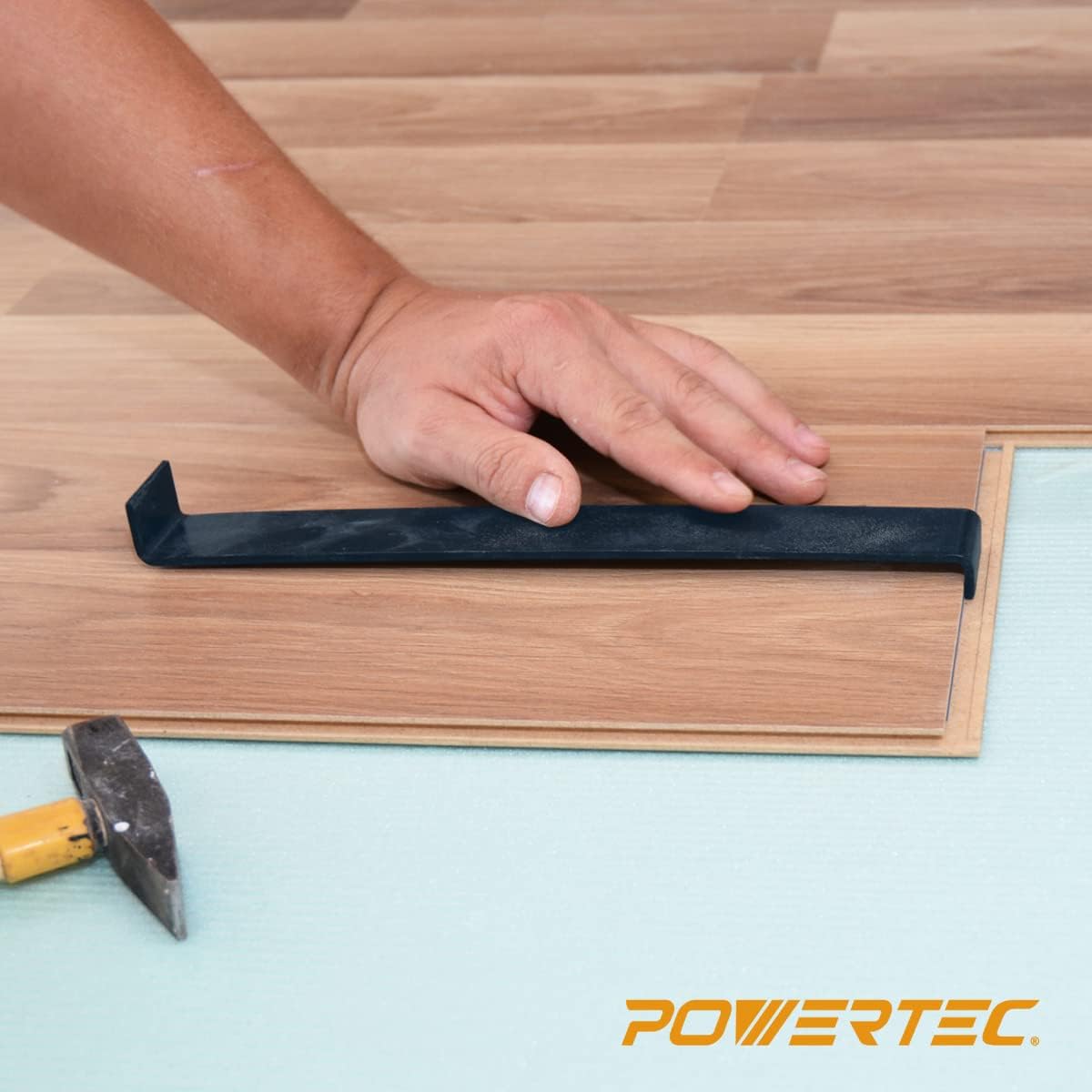Heavy-Duty Vinyl Flooring Installation Tool Set with 16-1/4" Pull Bar & 11-3/4" Ergonomic Tapping Block for LVP, LVT