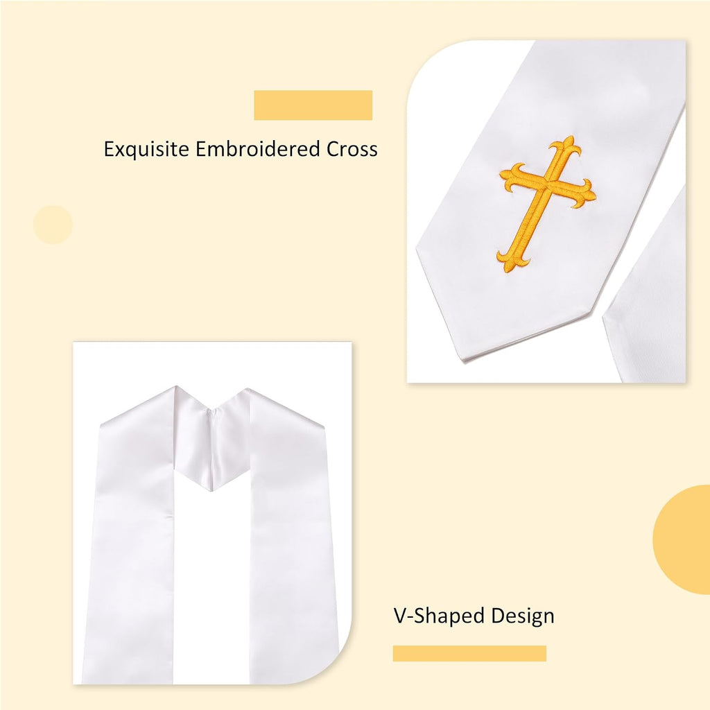 Clergy Stole & Choir Stole with Embroidered 60/72"