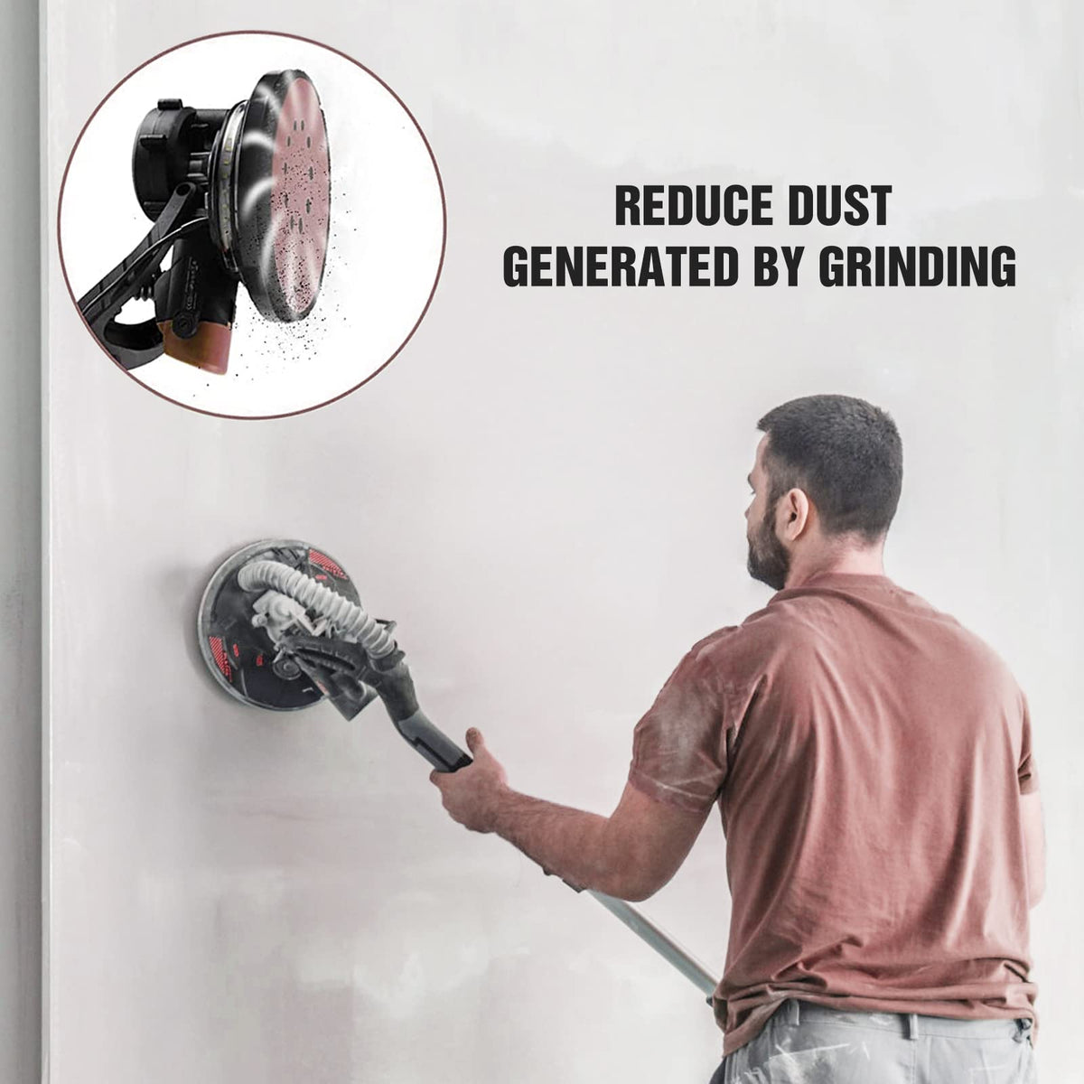 9 inch Sanding Discs 100 Grit 8 Holes Hook and Loop Sandpaper for Drywall Sander 60Pack
