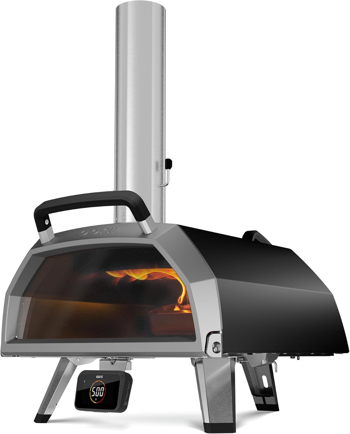 Karu 2 Pro Multi-Fuel Pizza Oven - Wood and Gas Outdoor Pizza Oven with Pizza Stone & Integrated Thermometer, Pizza