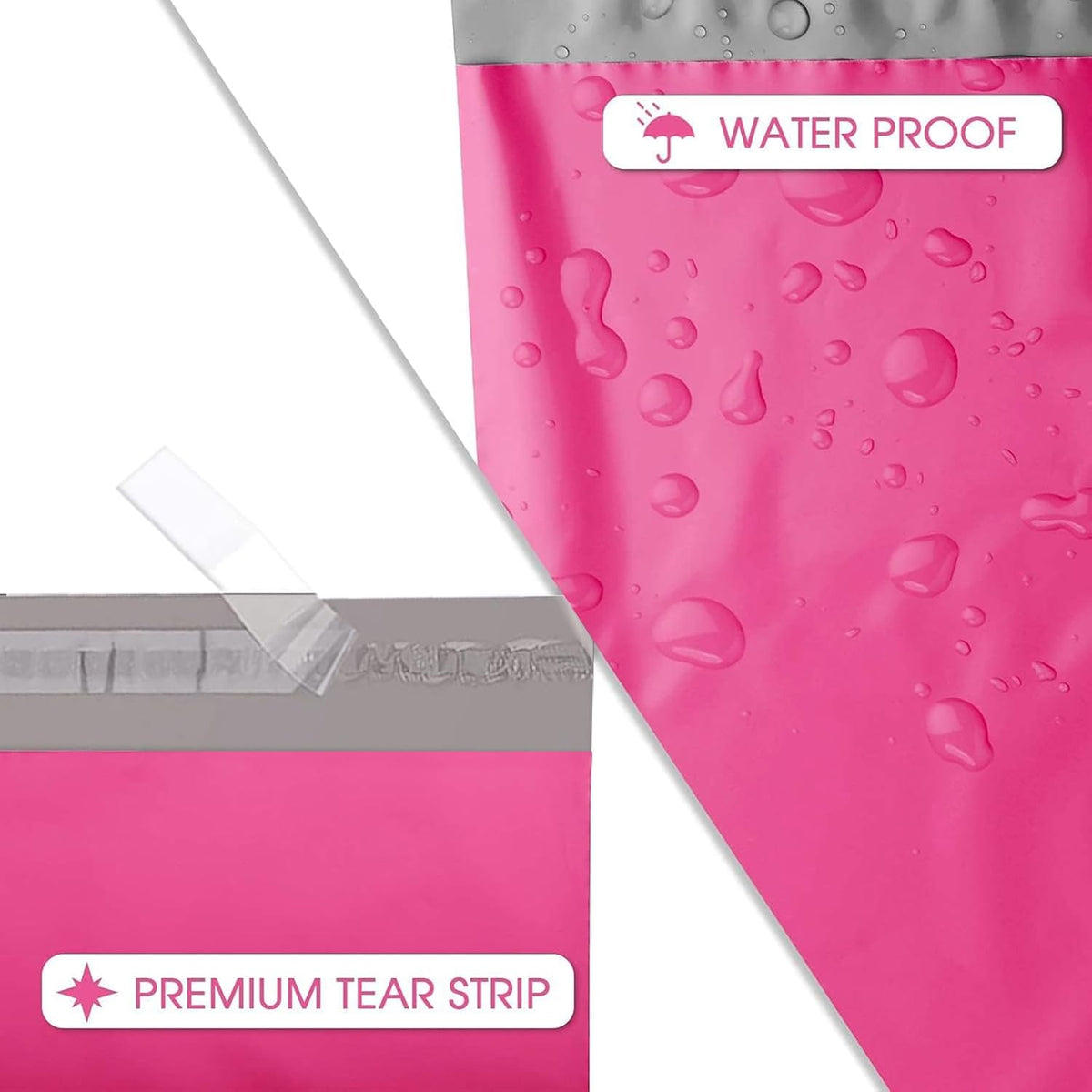 Poly Mailers 12x15.5 100 Pack Pink Medium Clothing Shipping Bags