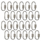 Qjaiune 24 PCS 1/8" Quick Links, 304 Stainless D-Shape Chain Connector