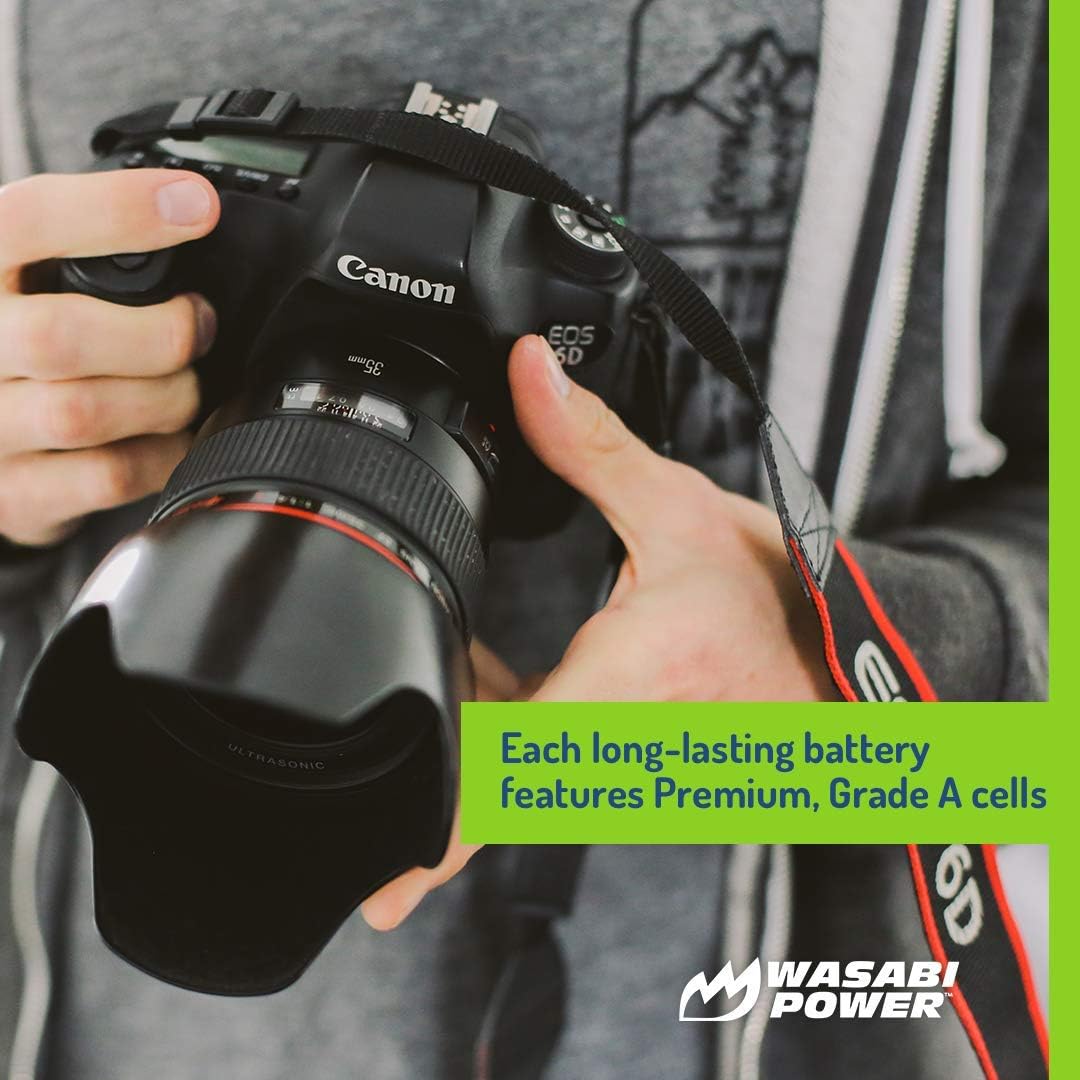 LP-E6, LP-E6N Battery for Canon EOS 5D Mark II/III/IV, 5DS, 5DS R, 6D, 6D Mark II, 7D, 7D Mark II, 70D, 80D, 90D, R
