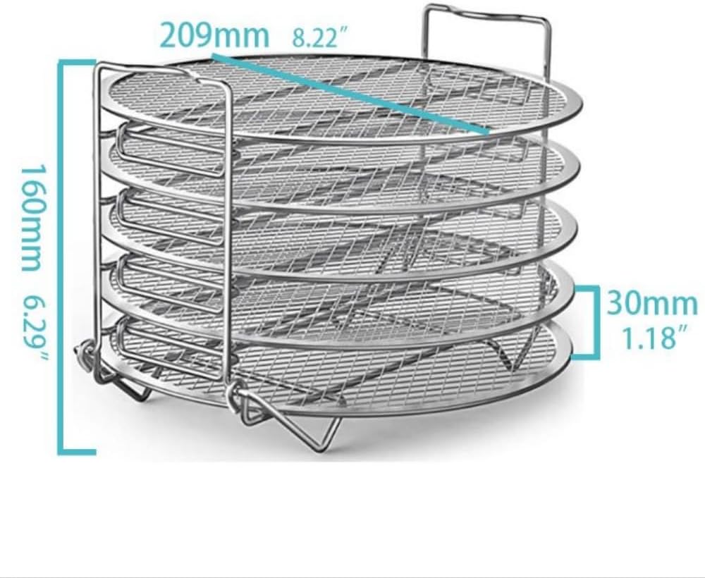 Dehydrator Rack Stainless Steel Stand Accessories Compatible with Instant Pot Air Fryer Crisp Lid 6 Quart Air Fryer