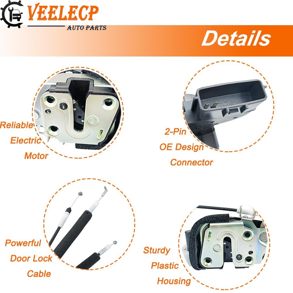 VEELECP Door Lock Actuator Compatible with 2014-2020 Q50 Rear Right Passenger Side