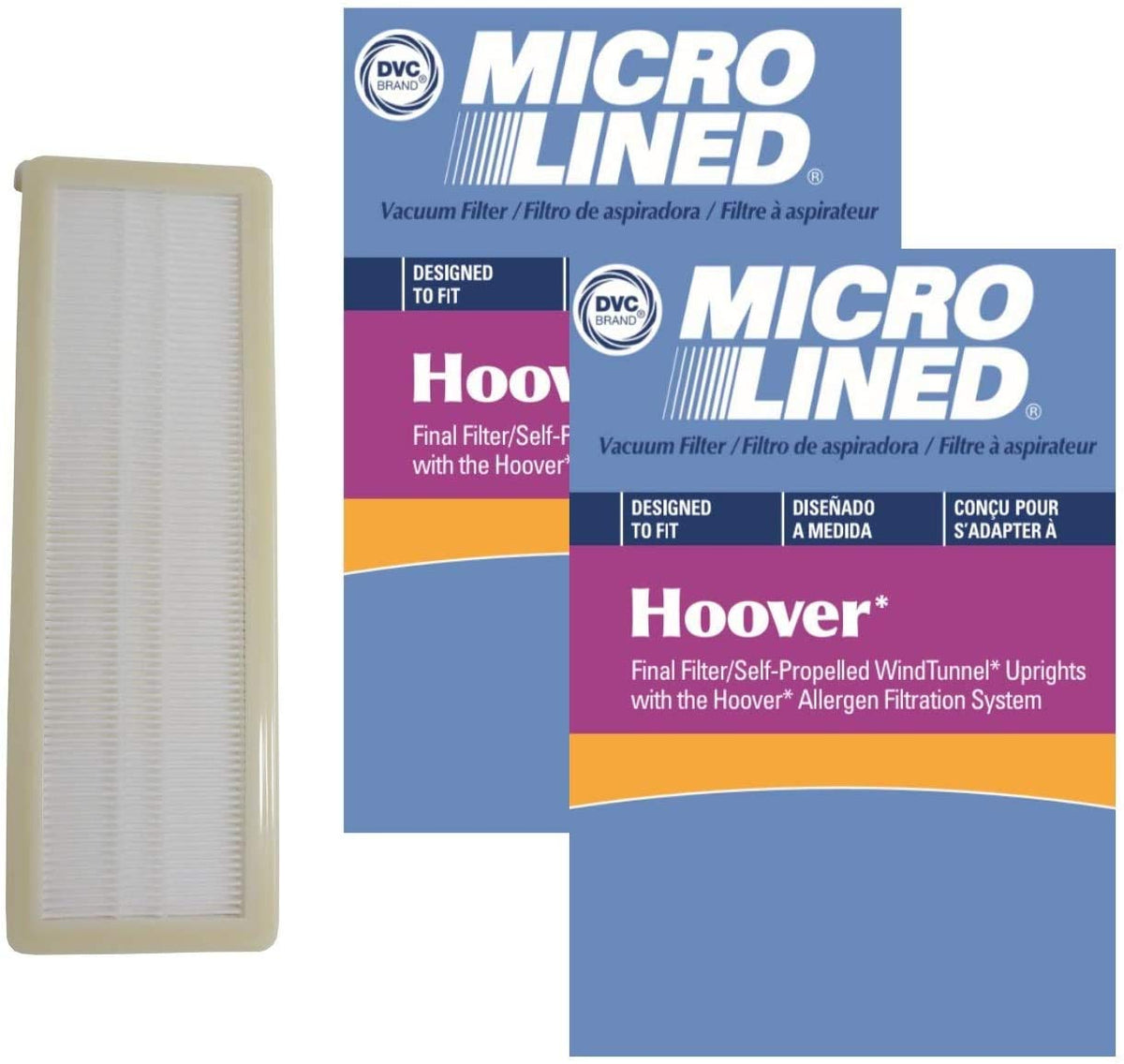 DVC Replacement Final Filter For Hoover 40110001 Self-Propelled WindTunnel Upright Vacuum HEPA - 2 Filter