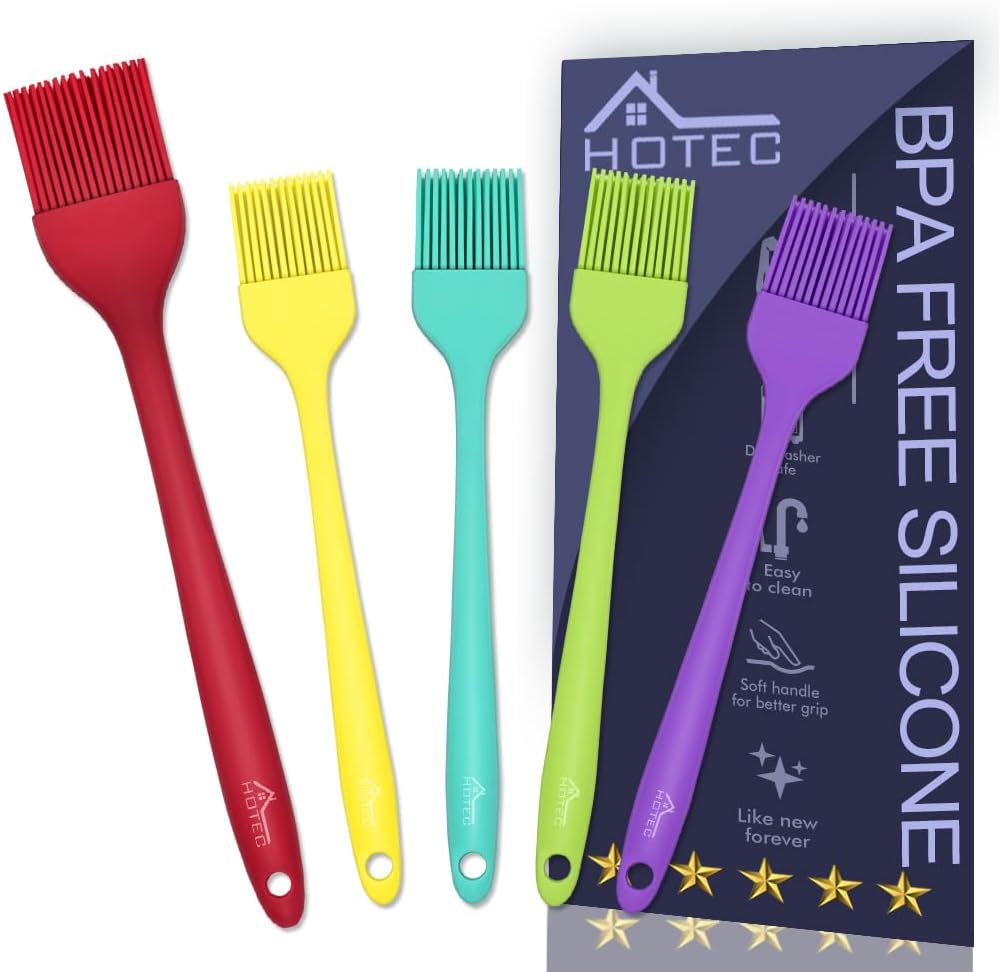 600℉ Heat Resistant Silicone Basting &Pastry Brush, Multicolor 5
