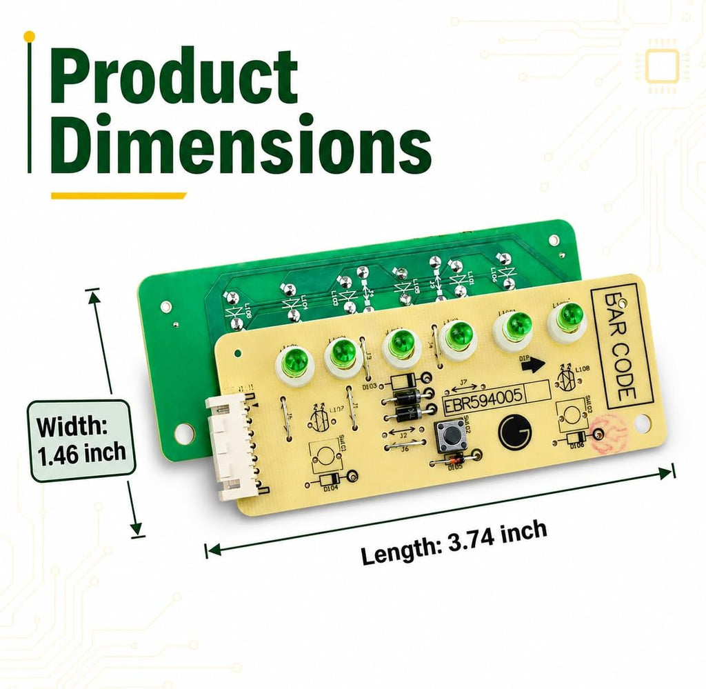 EBR59400502 Refrigerator Display PCB Assembly，Replacement Control Board for Compatible LG Refrigerators