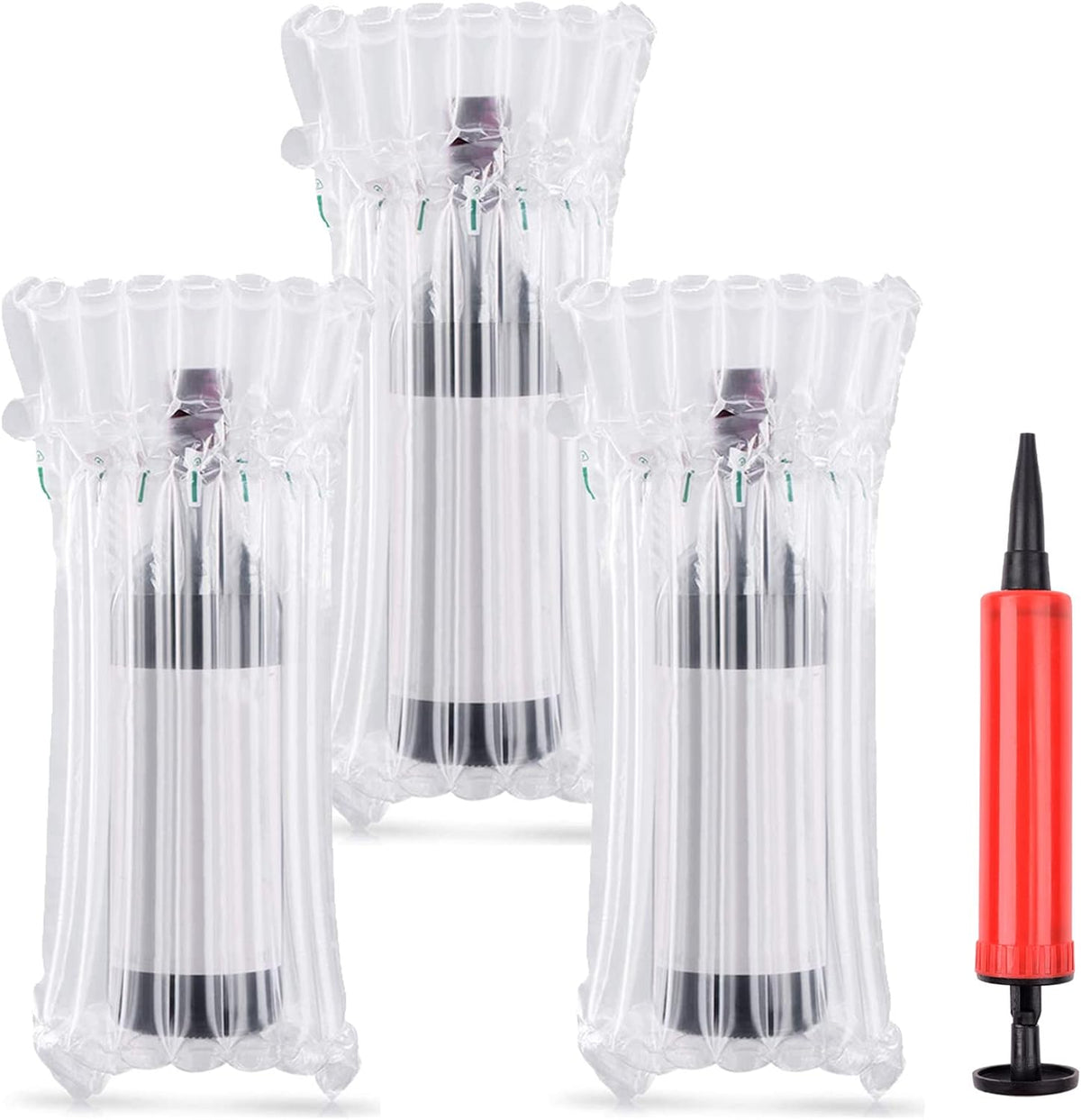 Wine Bottle Protector Travel Bags, 50 Pack Inflatable Air Column Packaging Bubble Cushion Wrap for Suitcase Luggage