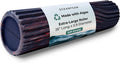 Tsunami Roller (Dark Navy, Red & Natural Marbled) - Extra-Large, 26" x 5.9" - Soft, Textured Foam Roller for Physical