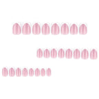 White French Tip Press on Nails Square Short Fake Nails Nature False Nails Press ons Glossy Acrylic Nails Reusable